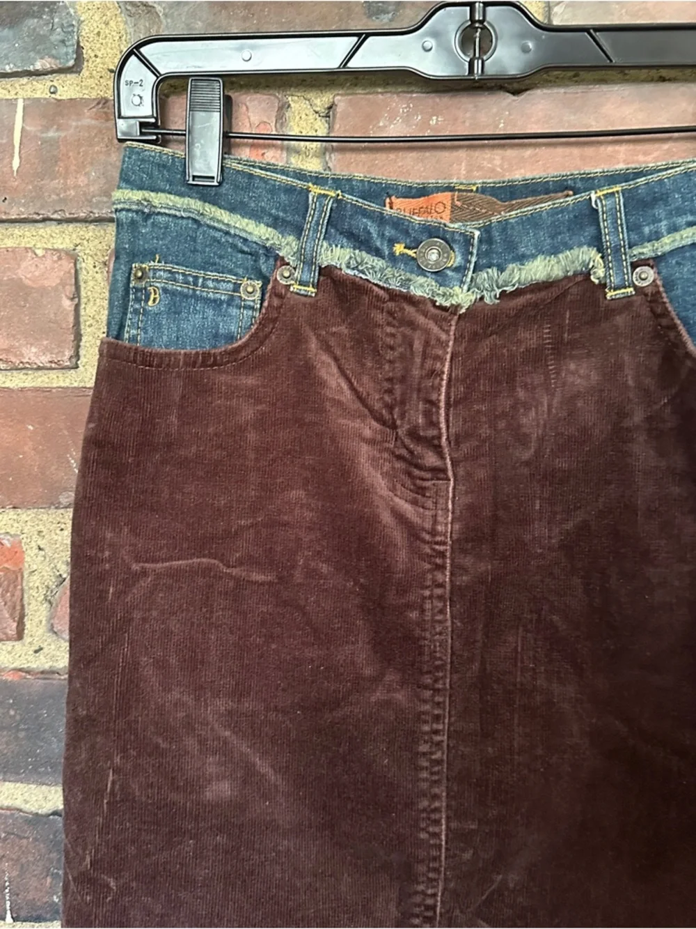 Buffalo Nicci High Low Corduroy Jean Mermaid Skirt Sz 27 / 28” Long - Picture 2 of 5